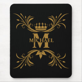 Mousepad Monograma e Nome Personalizados da Vintage