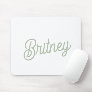 Mousepad Monograma e Nome Personalizados Verde do Modern Sa