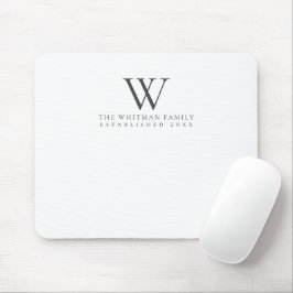Mousepad Monograma Elegante de Família