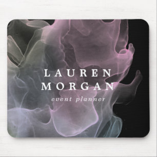 Mousepad monograma elegante de seda transparente