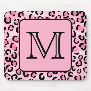 Mousepad Monograma feito sob encomenda. Cópia preta e