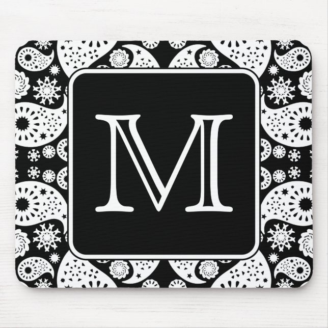 Mousepad Monograma feito sob encomenda no teste padrão (Frente)