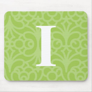 Mousepad Monograma floral ornamentado - letra mim