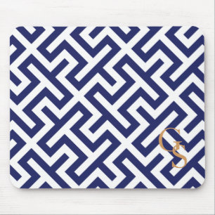 Mousepad Monograma geométrico dos padrões do abstrato