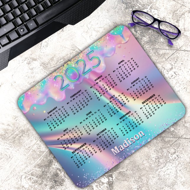 Mousepad Monograma holográfico de gotejamento por gotejamen (Criador carregado)