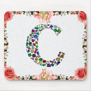 Mousepad Monograma inicial - Letra C Trendência