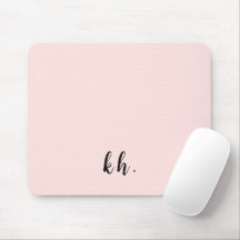 Monograma Inicial Minimalista Rosa Pastel