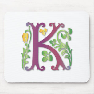 Mousepad Monograma K Flor-de-lis