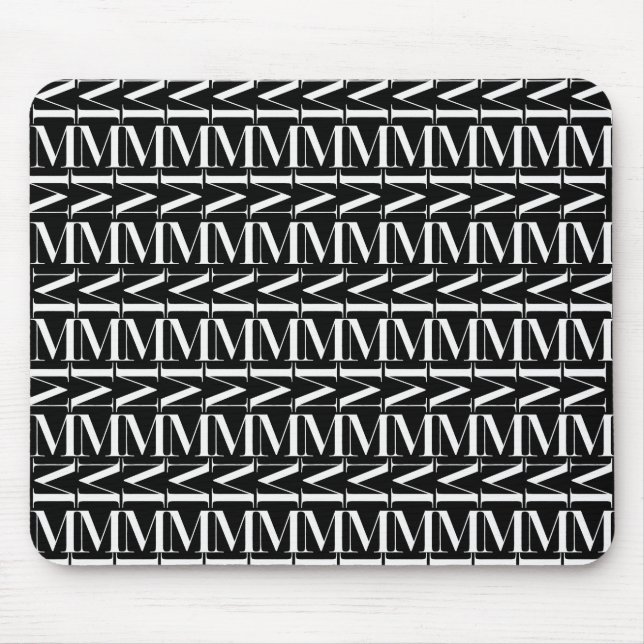 Mousepad Monograma - Letra Inicial M (Frente)