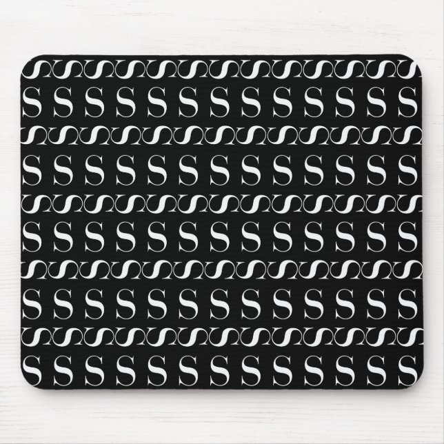 Mousepad Monograma - Letra Inicial S (Frente)