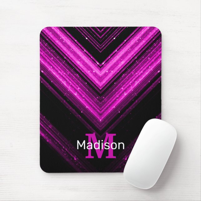 Mousepad Monograma magenta magenta, magenta, magenta, de me (Com mouse)