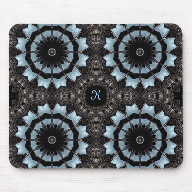 Mousepad Monograma medieval do caleidoscópio (Frente)
