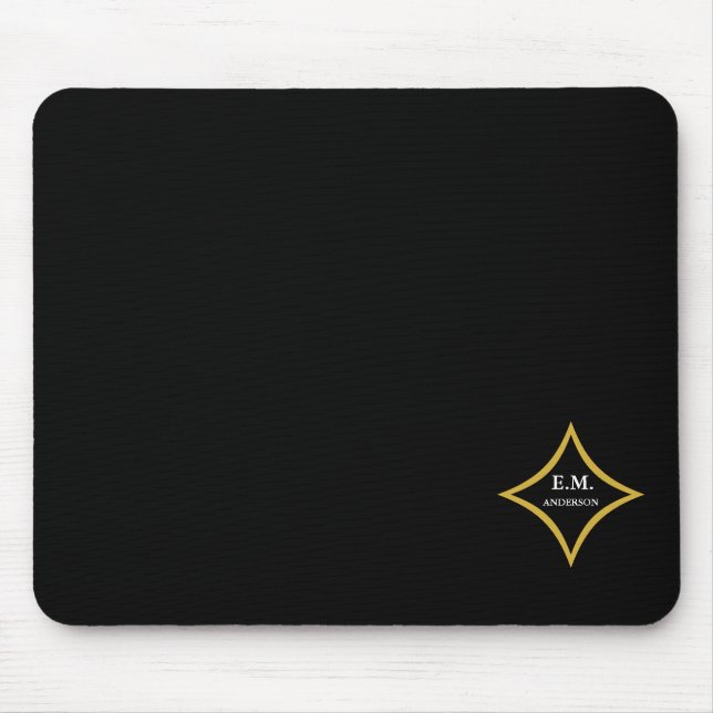 Mousepad Monograma minimalista moderno (Frente)