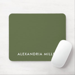 Mousepad Monograma Minimalista Verde Oleícola
