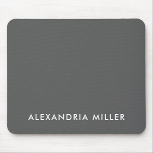Mousepad Monograma Mínimo de Cinzas Personalizadas