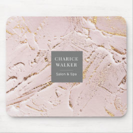 Mousepad monograma moderno de rosa dourado texturizado Mous