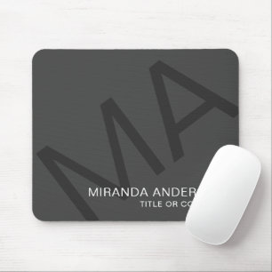 Mousepad Monograma Moderno de Tipografia em Negrito Profiss