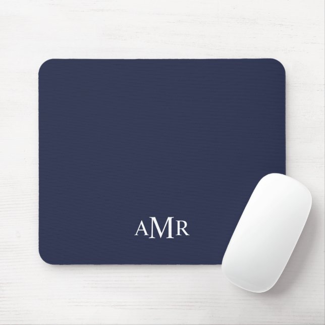 Mousepad Monograma Personalizado Clássico (Com mouse)