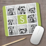 Mousepad Monograma Personalizado de Colagem de Fotografias<br><div class="desc">Você pode usar fotos do Instagram para este design. Use 8 fotos quadradas para criar um presente exclusivo e pessoal. Ou você pode ficar com o filhote hipster e fazer uma moda. Se precisar ajustar as fotos,  clique na ferramenta personalizar para fazer alterações.</div>