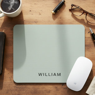 Mousepad Monograma personalizado de nome e cinza Personal