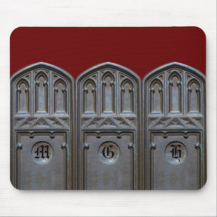 Mousepad Monograma Personalizado do Arco Gótico Tudor de Br