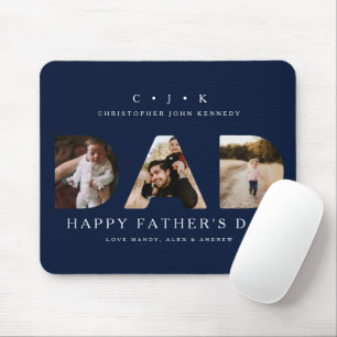 Mousepad Monograma Personalizado do Dia de os pais de Fotog