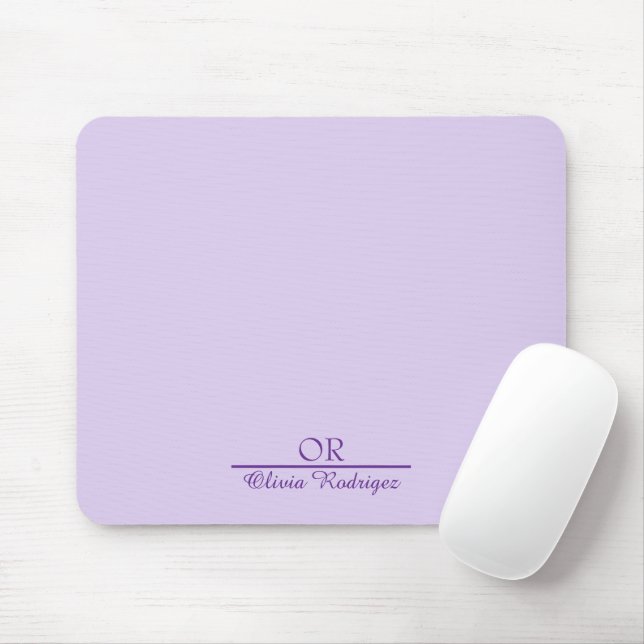 Mousepad Monograma Personalizado Montagem Personalizada Ini (Com mouse)