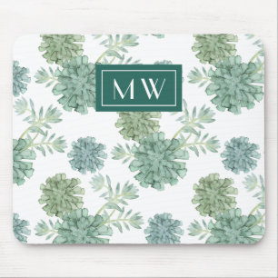 Mousepad Monograma Plantação da felicidade Padrão Sucu