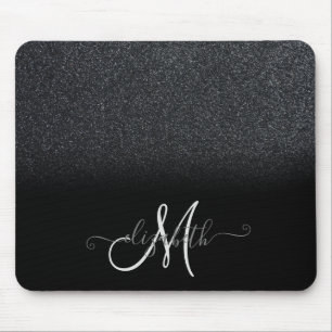 Mousepad Monograma Preto com Brilho Legal