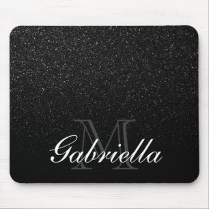 Mousepad Monograma preto do brilho