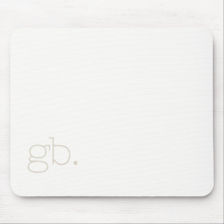 Mousepad Monograma Retro Minimal Branco Marfim