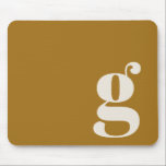 Mousepad Monograma Retroativo Mínimo Ochre Dourado Personal<br><div class="desc">Ochre Dourado Monograma Retroativo Minimalista Inicial Mouse Personalizado</div>