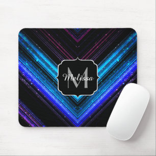 Mousepad Monograma roxo azul esbranquiçado