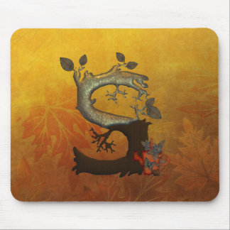 Mousepad Monograma S da árvore do outono