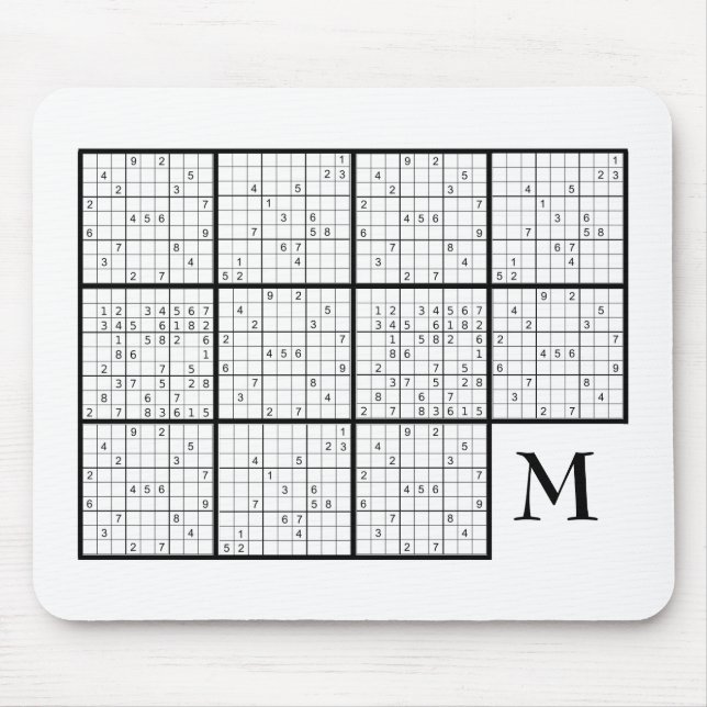 Mousepad Monograma Sudoku (Frente)