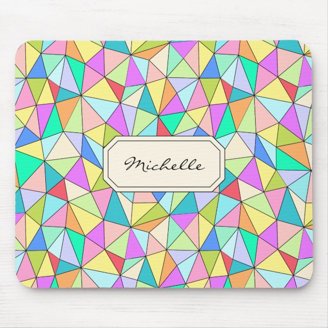 Mousepad Monograma - Urso Brilhante Colorido (Frente)