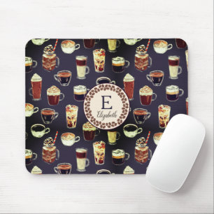 Mousepad Monograma Venti Café Fall Dark Roxo