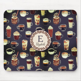 Mousepad Monograma Venti Café Fall Dark Roxo