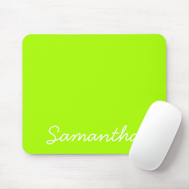 Mousepad monograma verde neon (Com mouse)