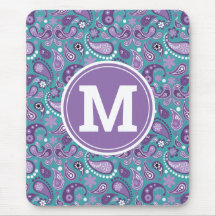 Monograma Xadrez Roxo e Azul Charmoso no Estilo Sh