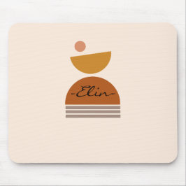 Mousepad Monogramas modernos Cores bonitos de design abstra