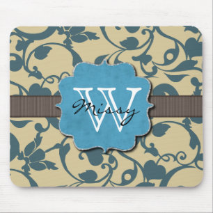 Mousepad Monogrammed resistido azul