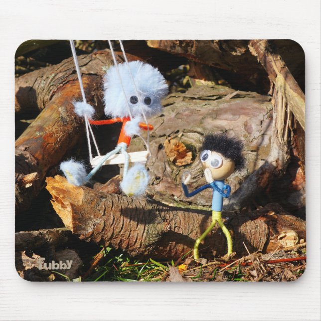 Mousepad Monster Fubby op schommel. (Frente)