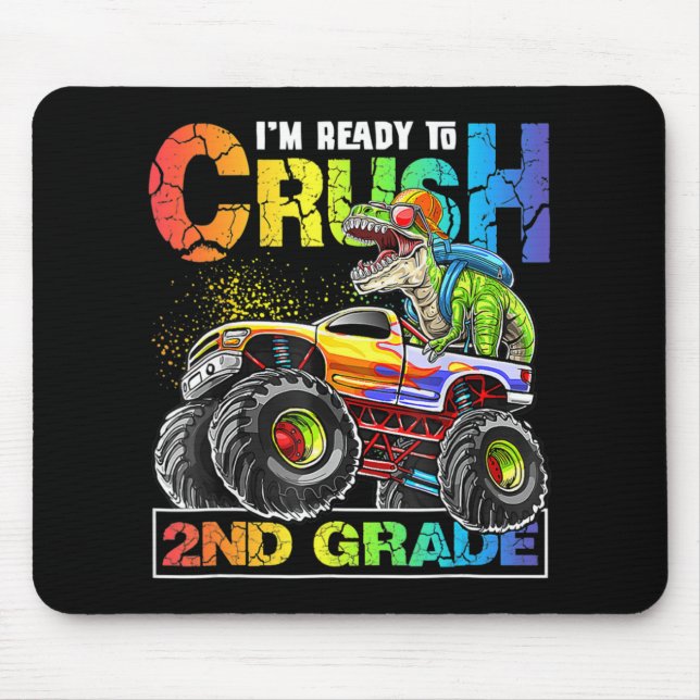 Mousepad Monster Truck Crush segundo Grau Dinossauro Novame (Frente)