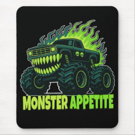 Mousepad Monster Truck Horror Flame
