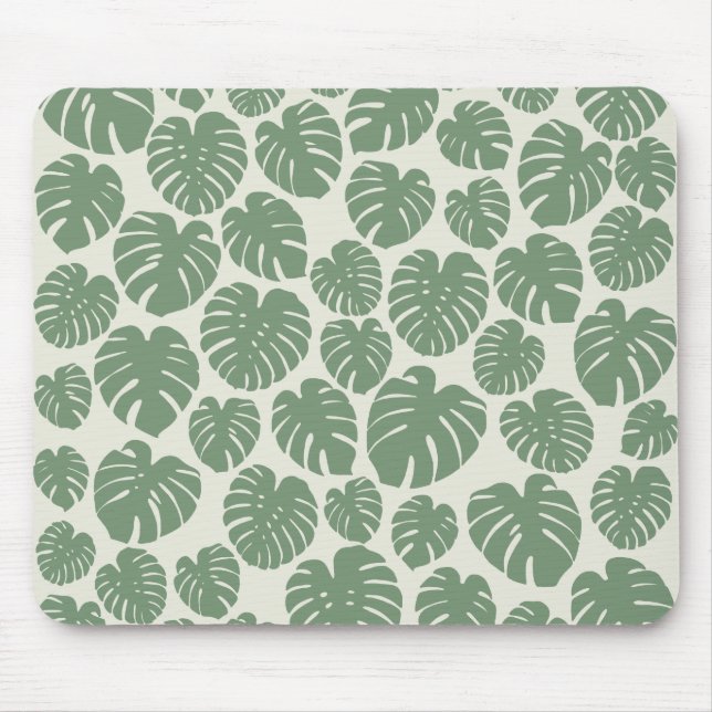 Mousepad Monstera - Verde (Frente)