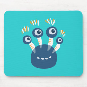 Mousepad Monstro azul bonito dos desenhos animados com os