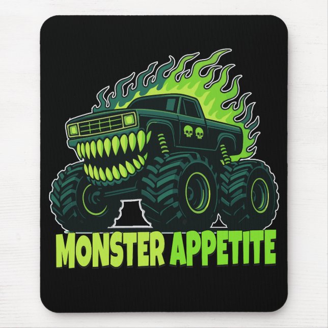 Mousepad Monstro Caminhão Terror Chama (Frente)