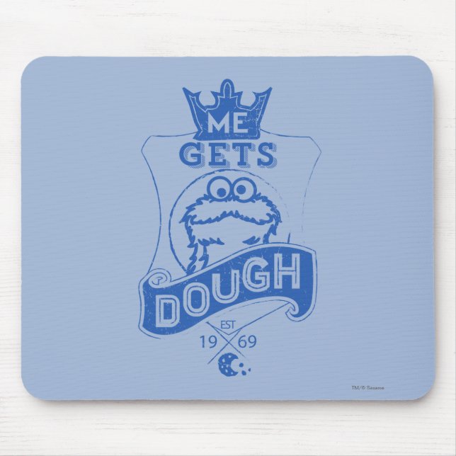 Mousepad Monstro Come Biscoito Eu Recebo a Grana (Frente)