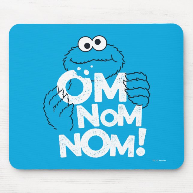 Mousepad Monstro Come Biscoitos | Om Nom Nom! (Frente)